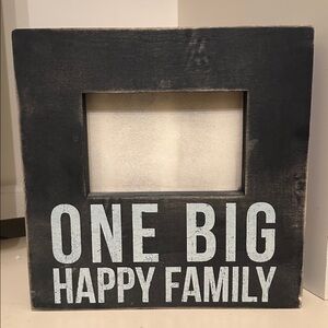 "One Big Happy Family" Shadowbox Wood Frame
